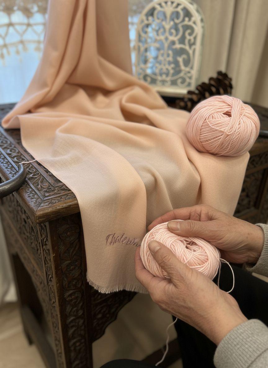 Artisan hands with yarn - the heart of Chaleur